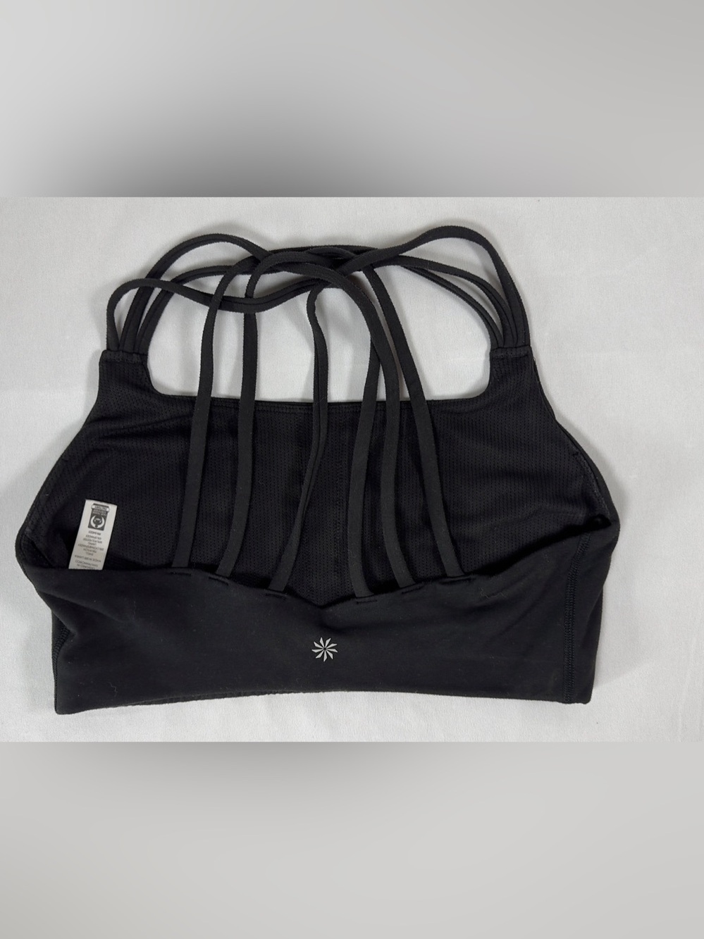 Athleta Transcend Strappy Bra Black Strappy Crop Top Size M